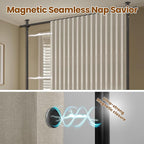 100% Blackout Room Divider Curtains Sets Cream White W100 x L84 in, 2 Panels - Image 6