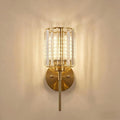 Gold Crystal Wall Sconce Battery Operated and Rechargeable Wall Light by Unknown