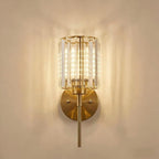 Gold Crystal Wall Sconce Battery Operated and Rechargeable Wall Light by Unknown