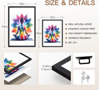 GELDSTEI Wood Framed Zen Wall Art, Chakra Yoga Wall Decor, Colorful Meditation - Image 7