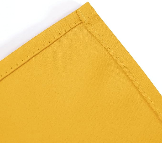 LEMOMO Blackout Curtains 66 x 72 Inch Long Yellow Curtains Set of 2 Panels Room - Image 7