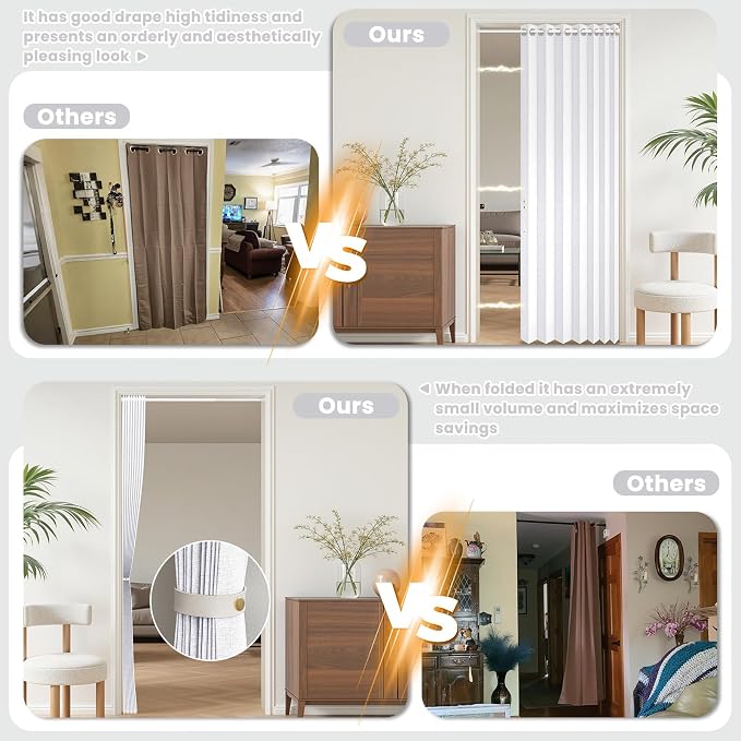 AJAZZ Blackout Accordion Doors Curtain - Image 4