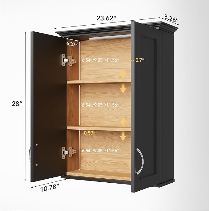 VANIRROR 23x30 Wall Mounted Bathroom Cabinet - Image 2