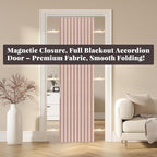 AJAZZ 100% Blackout Magnetic Door Curtain Accordion Doors Interior Closet Door - Image 7