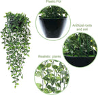 Artificial Hanging Plants, 1 Pack Fake Wall Plants, Faux Mandala Vines Potted - Image 2