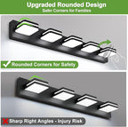 360° Rotate LED Bathroom Vanity Light Fixtures, 2100LM Acrylic Matte Black - Image 6