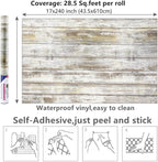Arthome 17x240'' Gray Rustic Wood Contact Paper Peel and Stick Self-Adhesive - Image 7