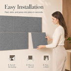 Large Cork Boards for Walls – 48" x 36" Self Adhesive Felt Wall Tiles - Image 4