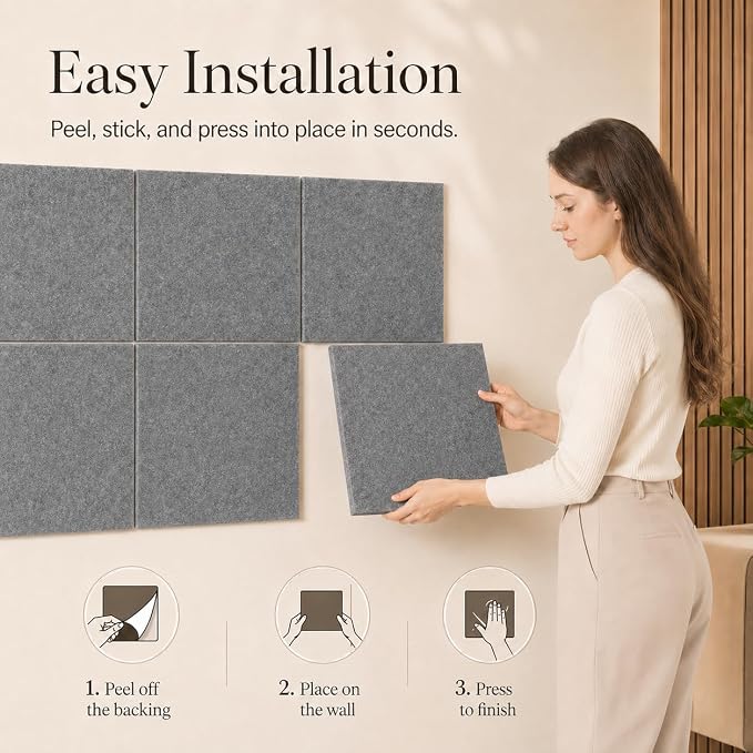 Large Cork Boards for Walls – 48" x 36" Self Adhesive Felt Wall Tiles - Image 4