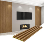 8-Pack WPC Wall Panels 118’’ x 6.1’’ 3D Slat Wall Panel Acoustic Wall Paneling - Image 7