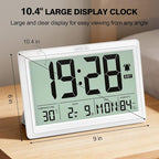 XREXS 10.4 Inch Digital Wall Clock, Battery Operated Large Display Clock - Image 3