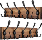 Kuhome 2pcs Coat Rack Wall Mount Wooden Hat Rack by Kuhome