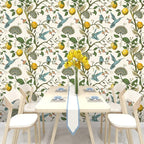 Blue Bird Self Adhesive Wallpaper Fresh Lemon Tree Peel and Stick Wallpaper - Image 4