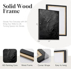 Large Framed Black Abstract Wall Art Set of 2 - Image 5
