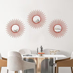 3 Pack Metal Mirrors for Wall Sunburst Wall Mirrors Home Décor Decorative - Image 3