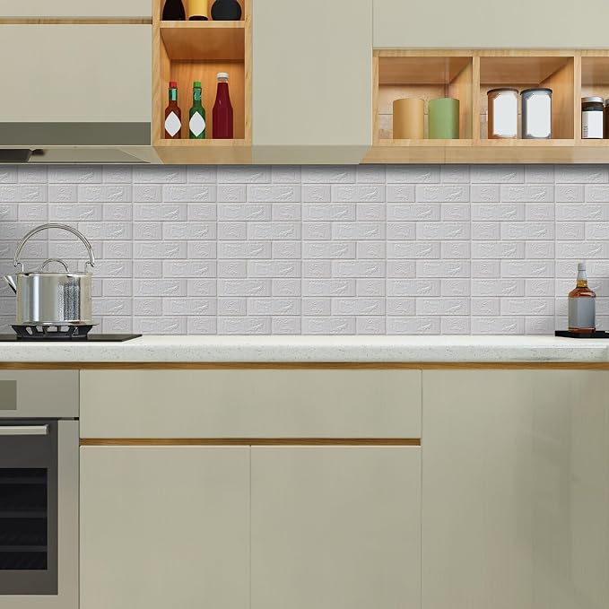 30PCS 3D Wall Panels Peel and Stick Foam, Self-Adhesive Decorative 3D Brick - Image 3