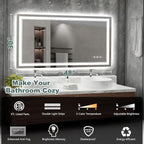 48x30 Inch LED Bathroom Mirror - Image 2