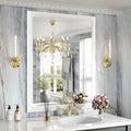 Amorho Bathroom Mirror, 28x36 Inch White Thick Metal Framed Wall Mirrors by Amorho
