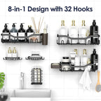 NESOMI Shower Caddy Adhesive Shower Organizer 8-Pack, Rustproof Stainless Steel - Image 4