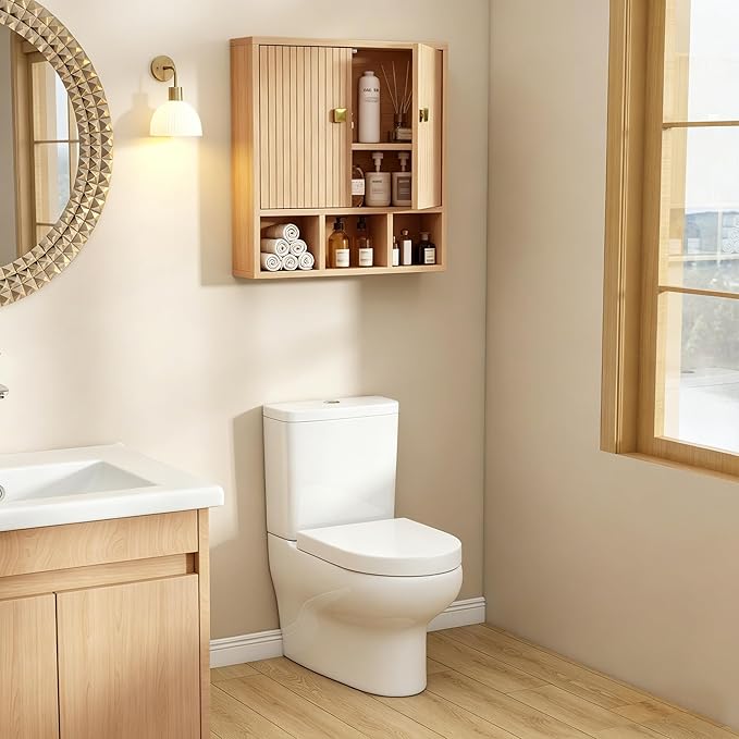 Bathroom Wall Cabinet, Wooden Medicine Cabinet - Image 6
