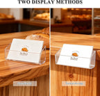 4 Pack Acrylic Business Card Holder, Wall Mount Name Card Holder, Office - Image 3