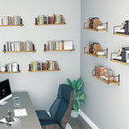 Floating Shelves, 24 Inches, Wall Mounted, Rustic Wood - Image 4