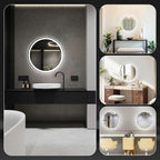 NEWBULIG 28 Inch Round LED Bathroom Wall Mirror - Image 7