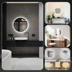 DUMOS 28 Inch Round LED Bathroom Mirror - Image 8