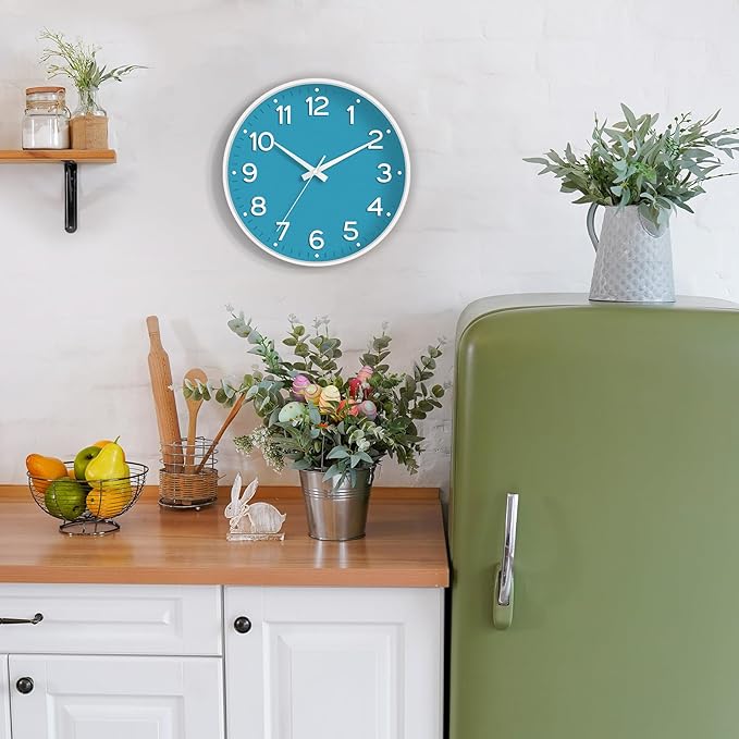 Roymnie Wall Clock, Silent Wall Clocks Battery Operated 8 Inch-Modern Non - Image 2