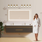 60X30 LED Bathroom Mirror with Lights, Backlit + Front Lit, Lighted Bathroom - Image 7