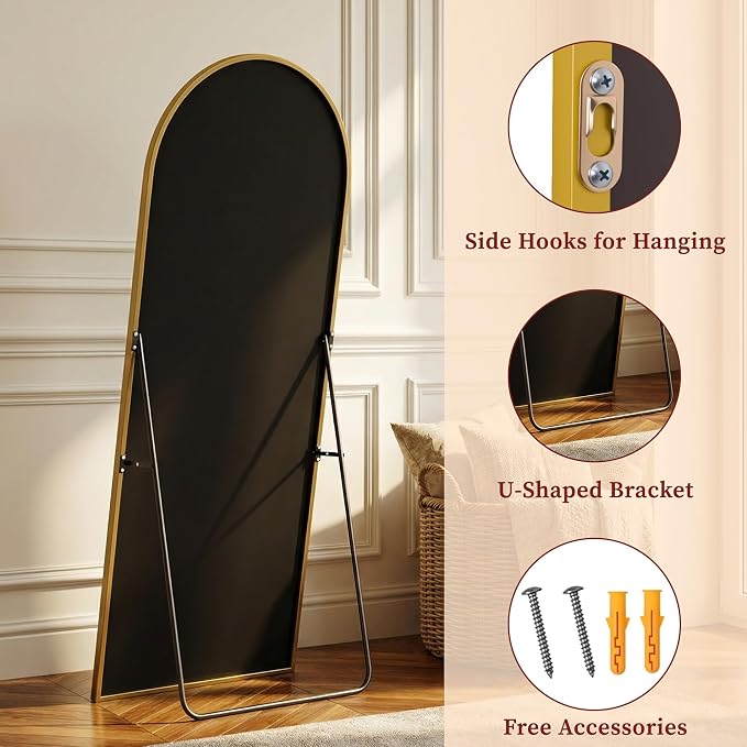 Suidia 88"x44" Arched Full Length Mirror - Image 7