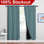 NICETOWN 100% Blackout Window Curtain Panels, Full Light Blocking Drapes - Image 2