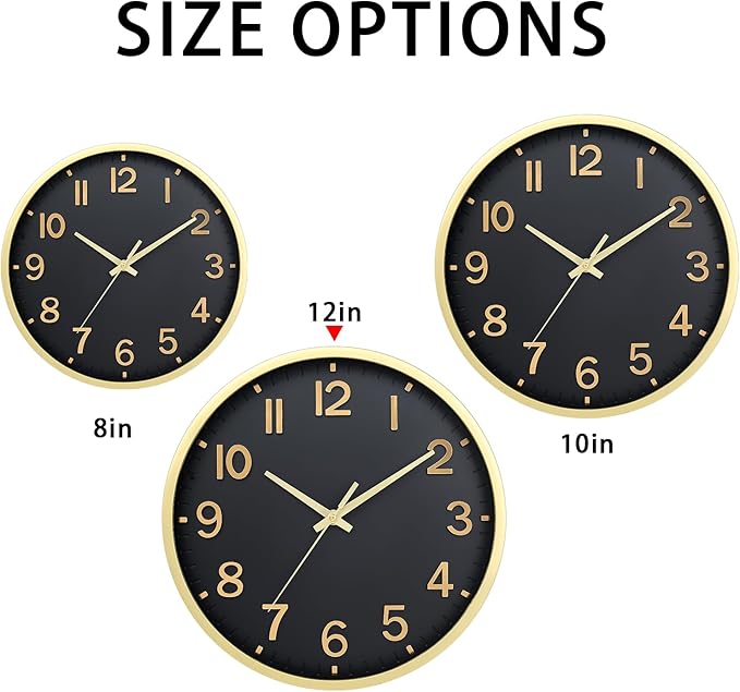Wall Clocks Battery Operated 12 inch Modern Wall Clock, Silent Non Ticking Wall - Image 5