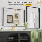 36”x 28” Black Bathroom Mirrors - Image 6