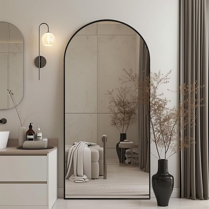 Beauty4U 71" x 32" Arched Full Length Mirror, HD Tempered Glass Floor Mirror - Image 7