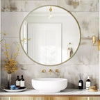 Gold Round Mirror 18 inch, Round Bathroom Mirror, Wall Mirrors - Image 6