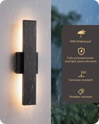 EDISHINE 2 Pack LED Outdoor Wall Lights Dimmable, 3000K 4000K 5000K, 15.7" - Image 7