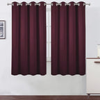 LEMOMO Burgundy Red Blackout Curtains 52 x 63 Inch Length/Set of 2 Curtain by Lemomo
