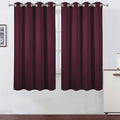 LEMOMO Burgundy Red Blackout Curtains 66 x 63 Inch Length/Set of 2 Curtain by Lemomo