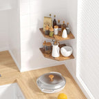 JJL Corner Wall Shelf, 10.4 Inch Wooden Corner Shelves, Wall Mount Corner - Image 4