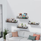 Amaoot Floating Shelves for Wall Set of 4, Different Sizes Mounted Wood - Image 7