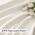 MIULEE Ivory Back Tab Blackout Curtains 108 Inch Long 2 Panels Set - Image 6