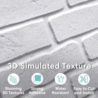 Commomy 3D Peel and Stick Brick, Ultralight Thin PVC Faux Brick Wall Panels - Image 2