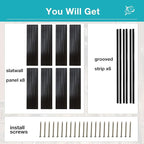NeatiEase Slatwall Panel Wall Storage Systems, 4 x 8ft Slat Wall Paneling - Image 3