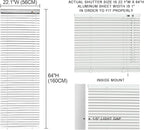 YIIBAII Mini Blinds Suitable for 22.5" W x 64" H Windows 1" Aluminum Horizontal - Image 6