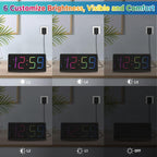 Peakeep Digital Alarm Clock for Bedroom Bedside, Extra Loud for Heavy Sleepers - Image 4