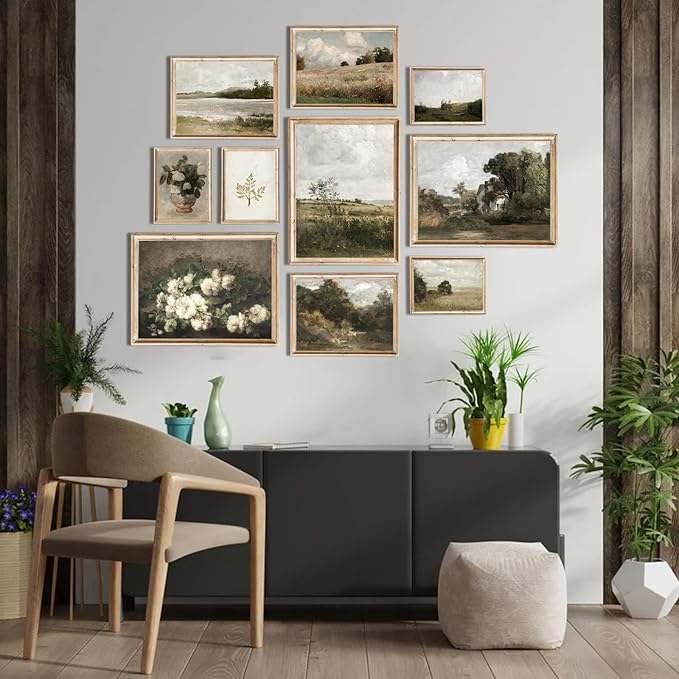 uniro Vintage Wall Art Decor Prints Farmhouse Wall Decor Vintage French Country - Image 5