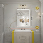 28x36 Inch LED Mirror for Bathroom, Brushed Sliver Metal Frame Lighted Vanity - Image 7