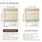 TWOPAGES Woven Bamboo Cordless Roman Shades, Custom No Drill or Motorized Blinds - Image 6