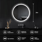 DUMOS 28 Inch Round LED Bathroom Mirror - Image 3